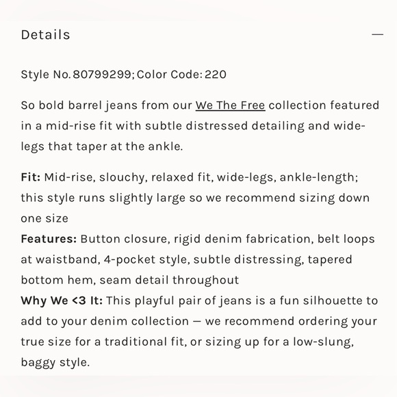 🔥Free People Good Luck Mid-Rise Barrel Jeans In Root Beer We The Free - Picture 9 of 14